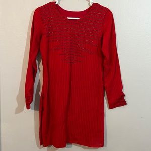 Indian Style Slit on Sides Red Tunic